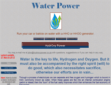Tablet Screenshot of hydroxypower.co.za